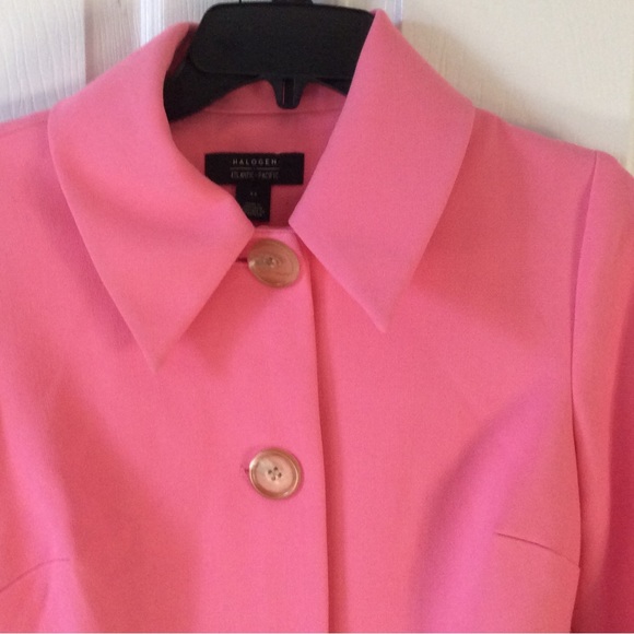 Halogen Atlantic-Pacific Peplum Topper Jacket Blazer Pink SZ XS - Picture 8 of 11